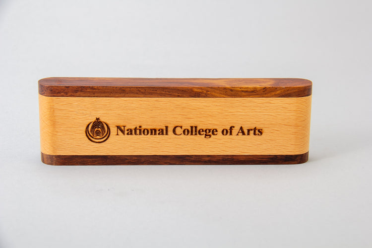 Wooden Pen Holder with NCA Logo