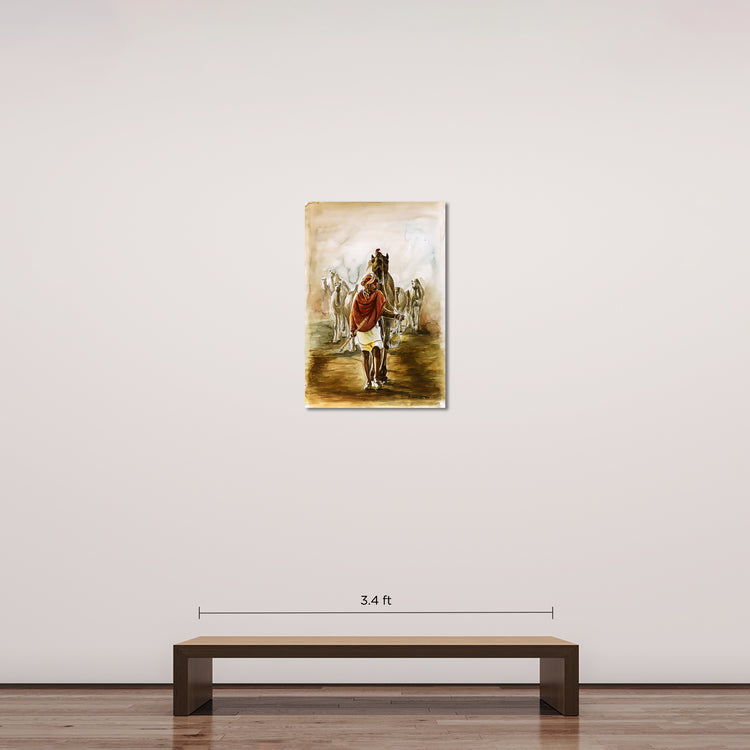 A Man with Camels - Raja Danish