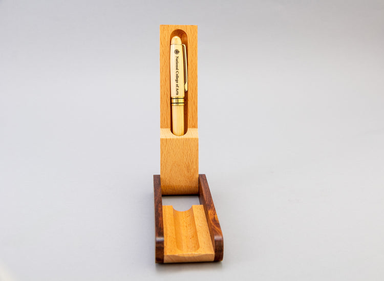 Wooden Pen Holder with NCA Logo